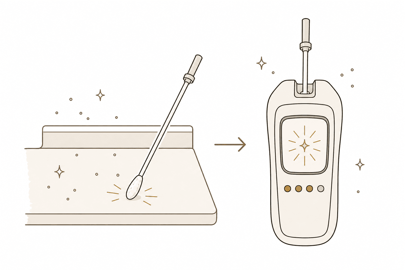 Illustration of ATP Bioluminescence Test