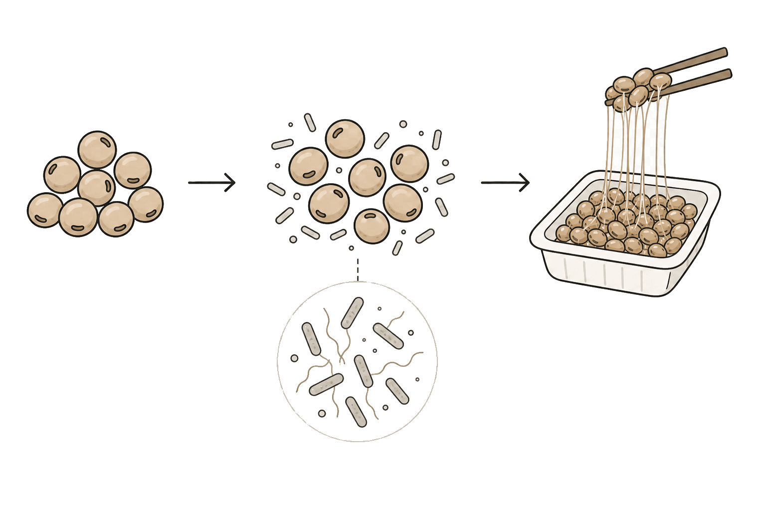 Illustration of Bacillus subtilis var. natto