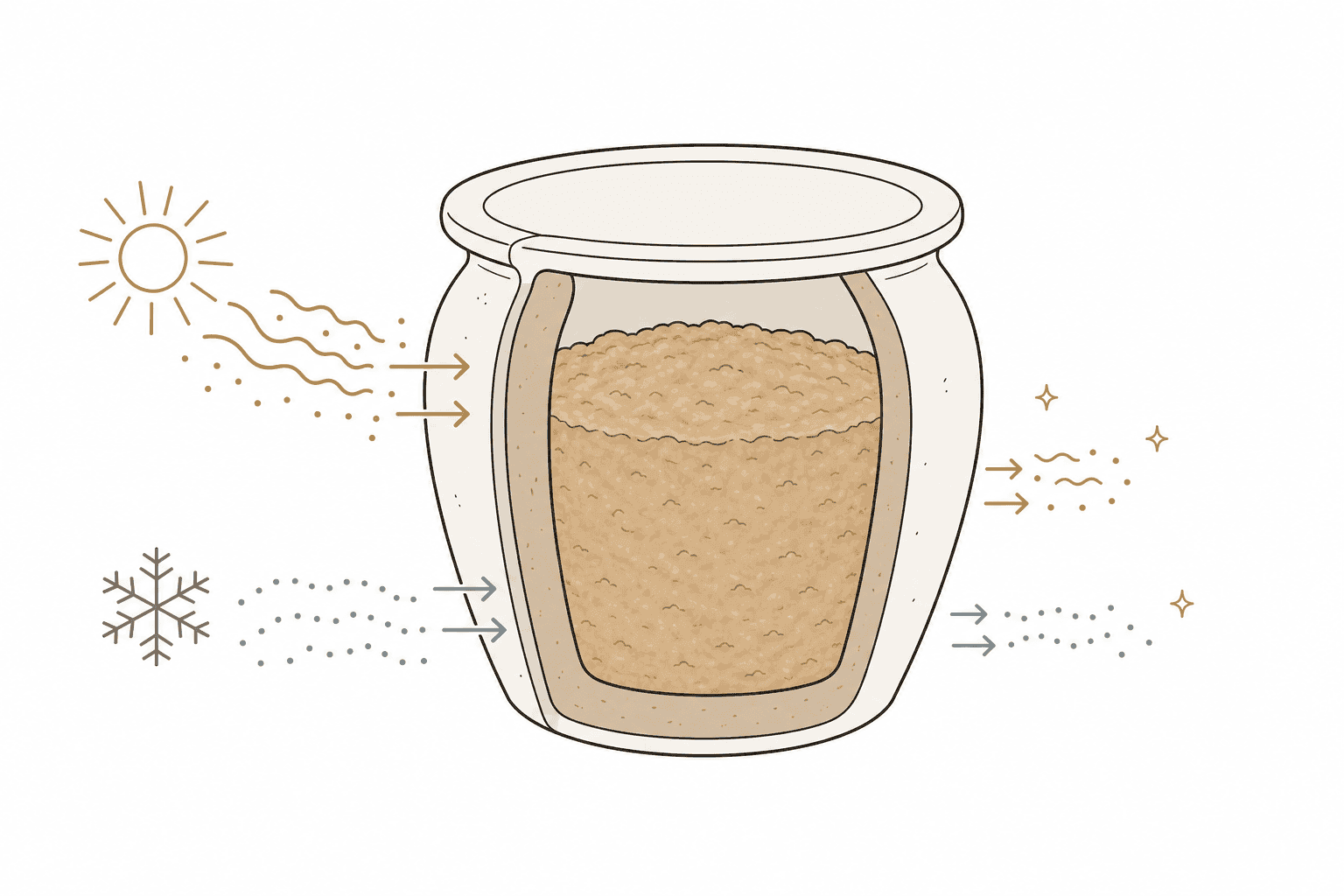 Illustration of Kame (Ceramic jar)