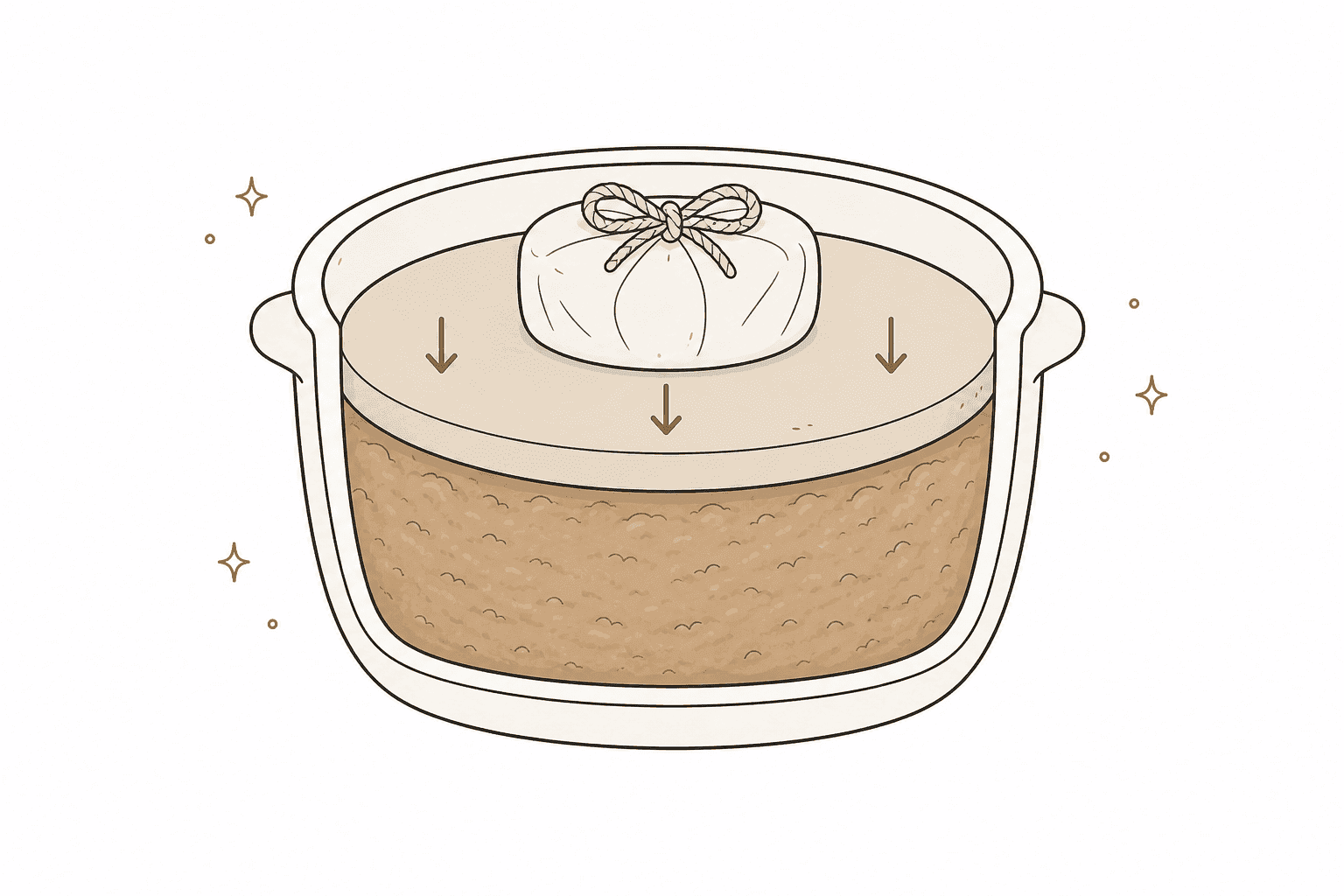 Illustration of Otoshi-buta (Drop lid)