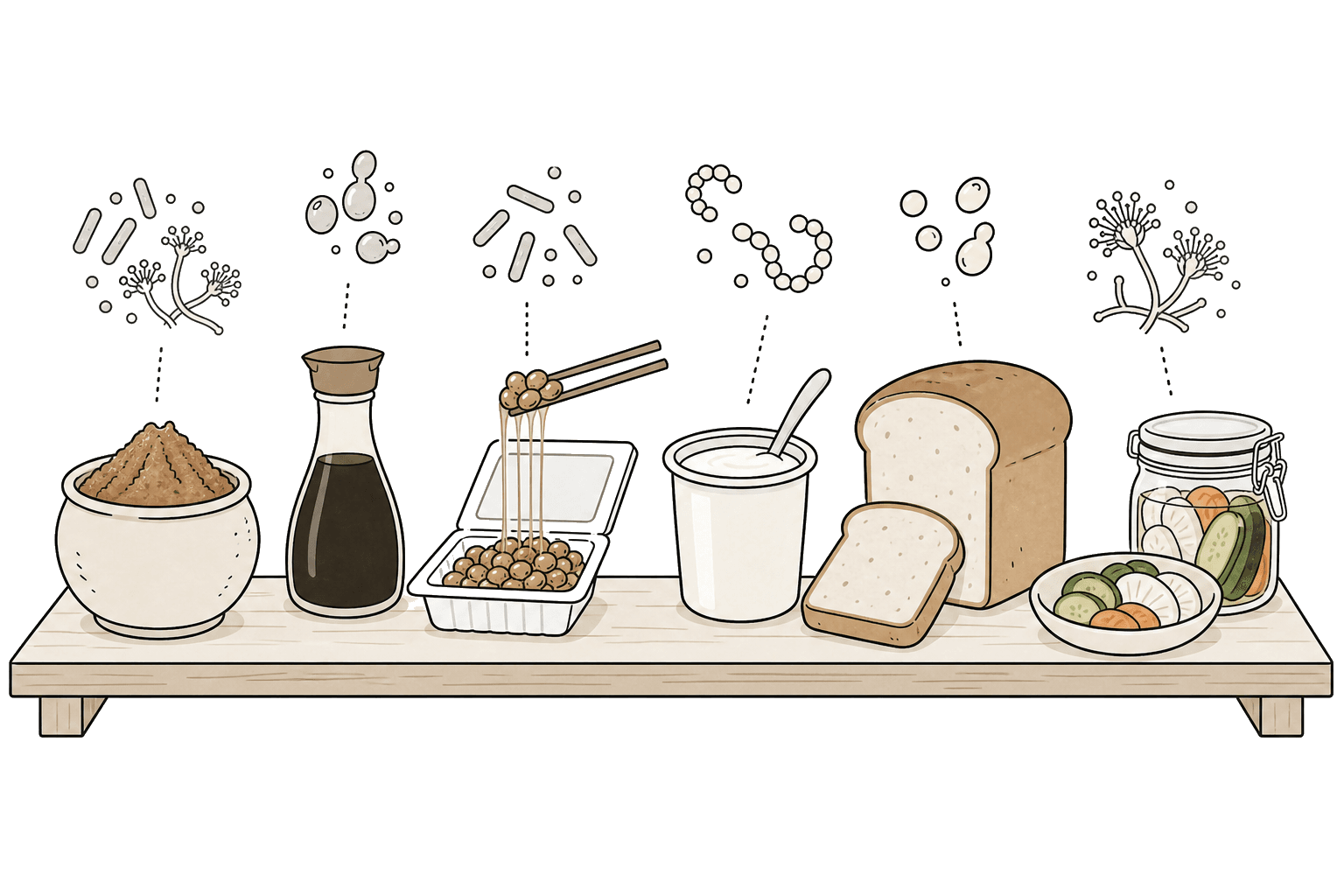 Illustration of Fermented Food