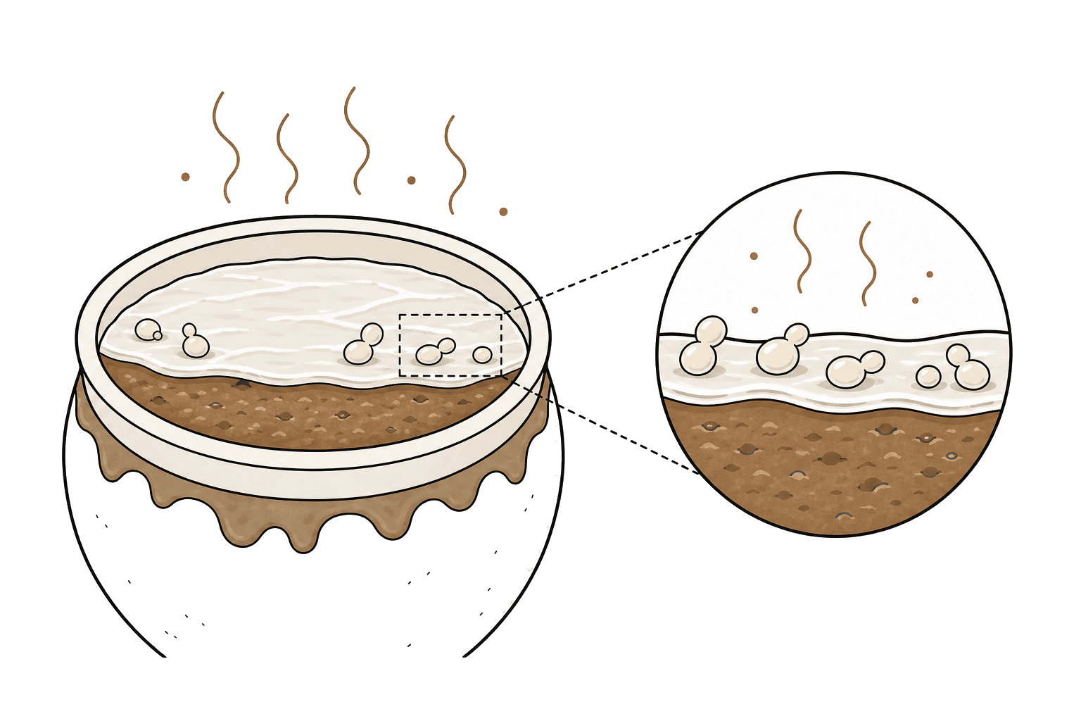 Illustration of Film-forming yeast