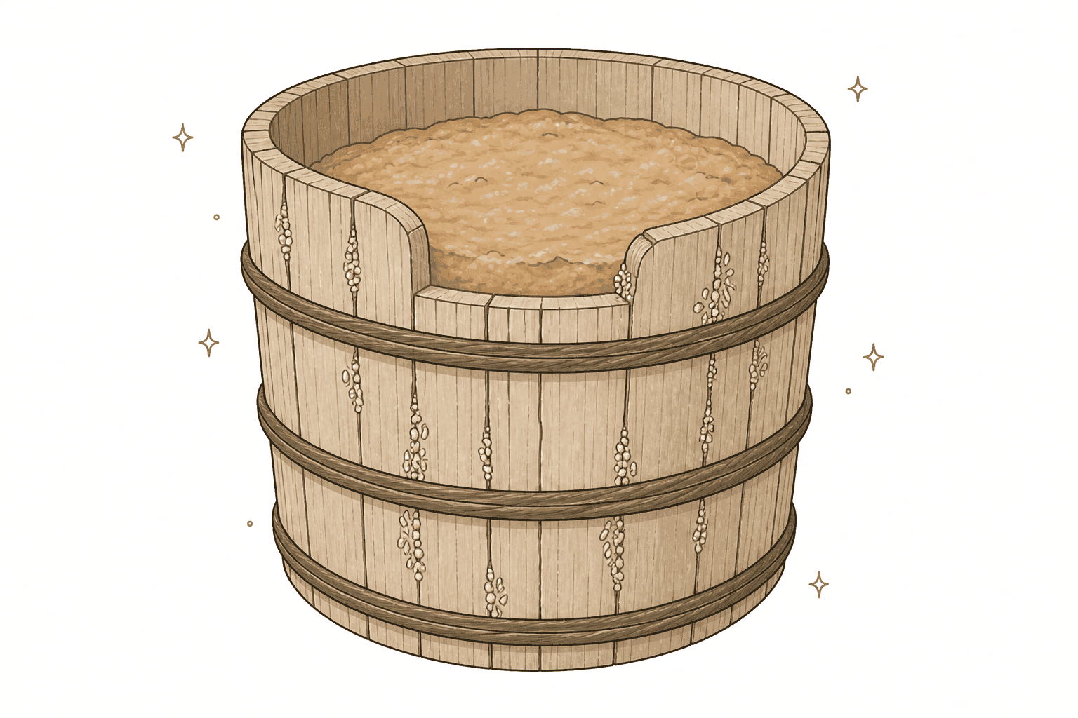 Illustration of Kioke (Wooden barrel)