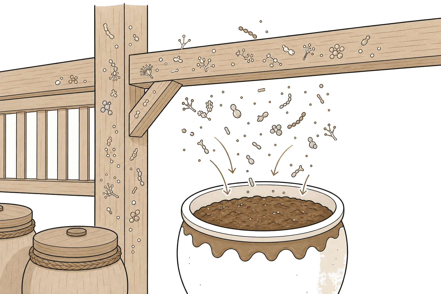 Illustration of Kura-tsuki Kin (House Microbes)