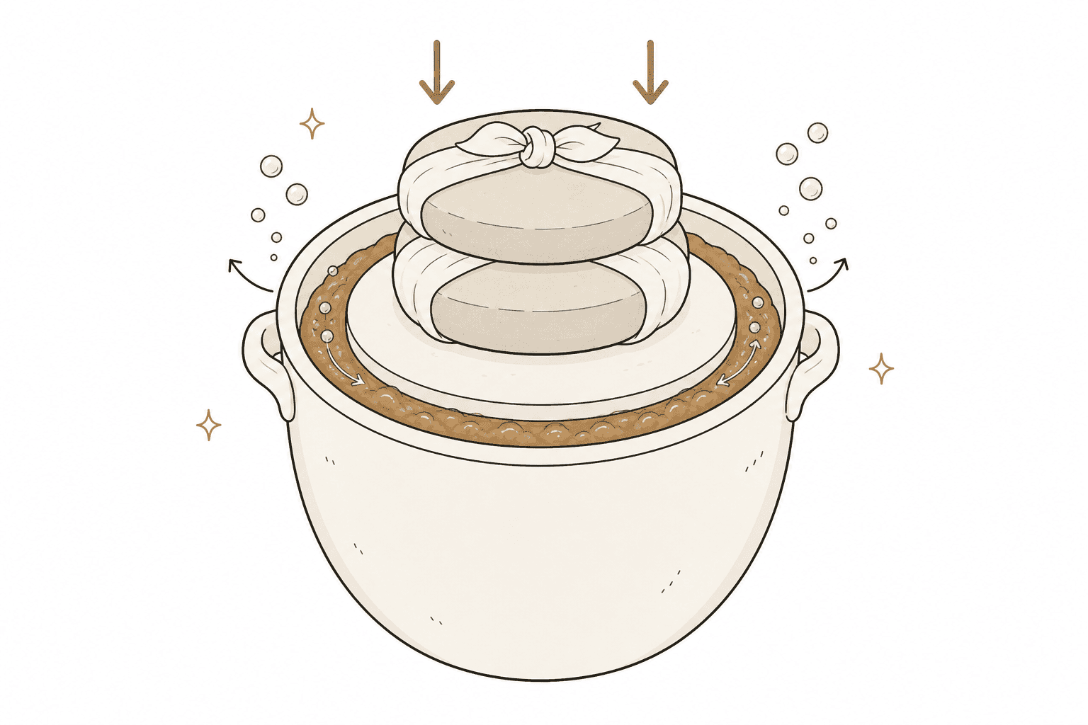 Illustration of Omoshi (Pressing stone)
