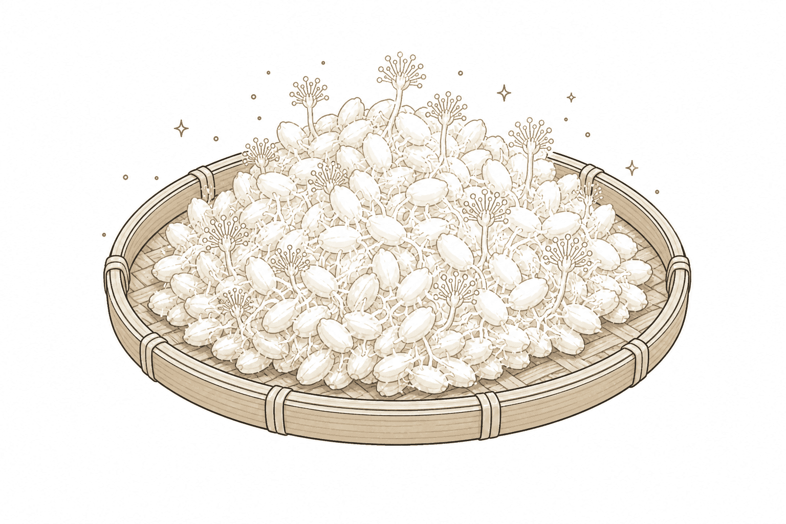 Illustration of Rice Koji