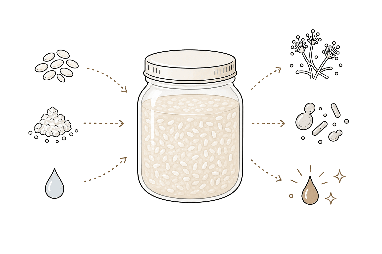 Illustration of Shio-koji (Salt koji)