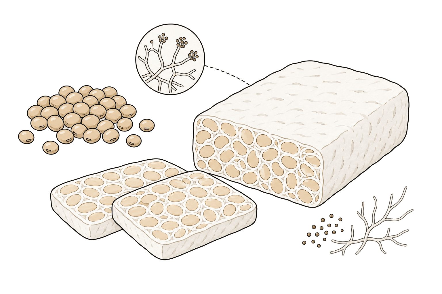 Illustration of Tempeh